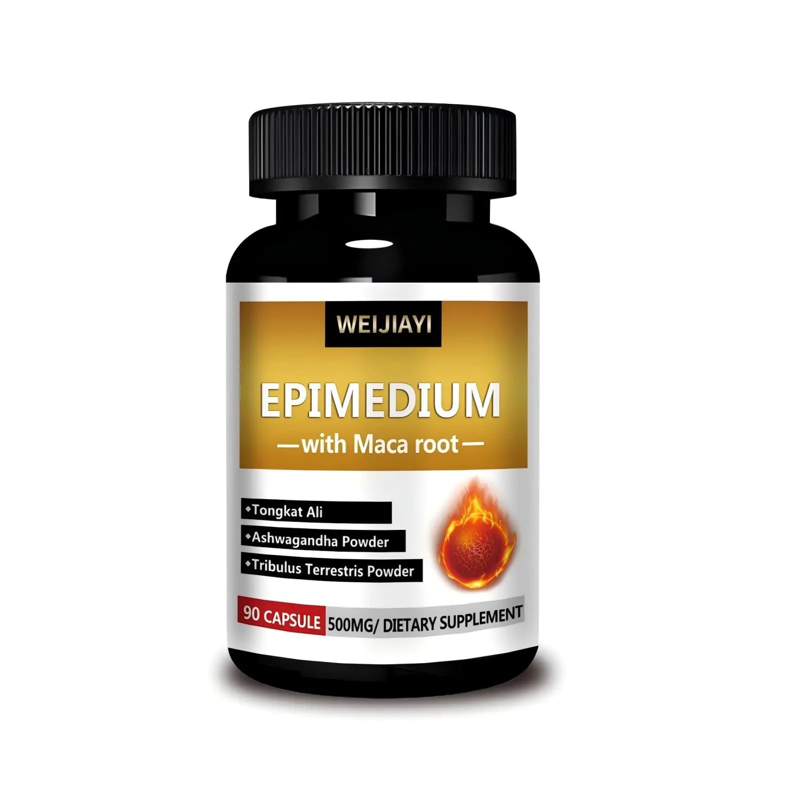 WEIJIAYI Epimedium can Enhance Male Sexual Function - Super Epimedium containing 500 milligrams per Serving Combined with extracts from Dongge Ali Saw Palm Ginseng and Black maca Root…